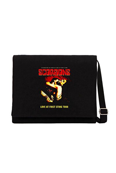 CrowsGate Scorpions Love at First Sting Black Canvas Messenger Bag