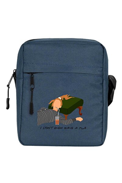 CrowsGate I Don'T Have a Pla Shoulder Bag Navy Blue Color