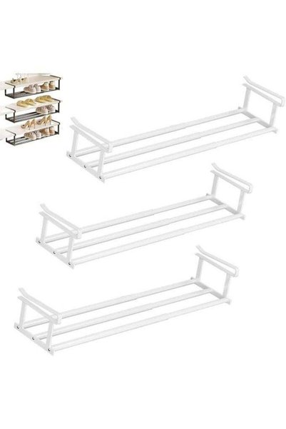Generic Brand DUNISO 3Pcs Slimdescent Expandable Shoe Rack,Telescopic Cabinet...