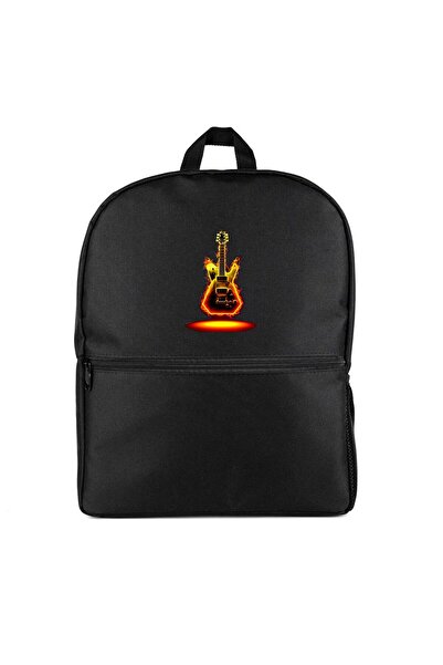 CrowsGate Electro Guitar Fire Backpack Black Color