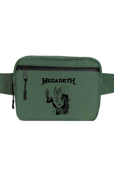 CrowsGate Megadeth Vic Rattlehead Portrait Waist Bag Green Color