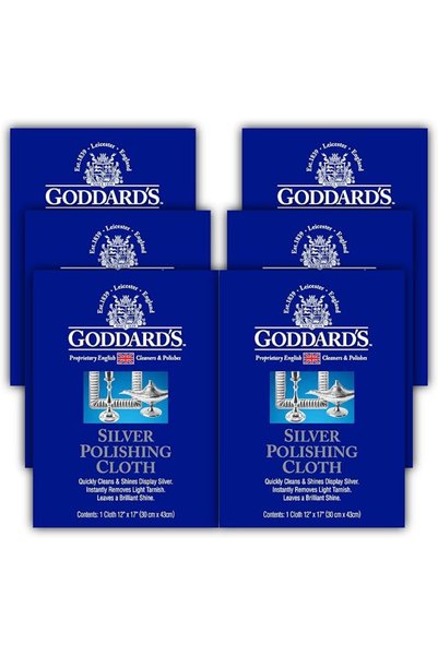 GODDARD'S Silver Polishing Cloth, Silver Cleaner & Tarnish Remover, 2 Pack