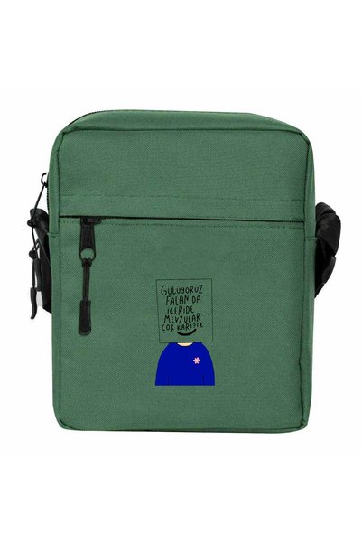 CrowsGate Mevzular Mixed Shoulder Bag Green Color