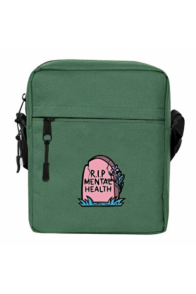 CrowsGate R.I.P Mental Health Shoulder Bag Green Color