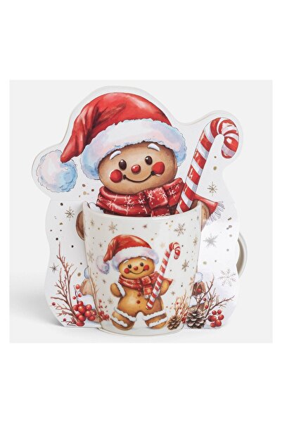 OEM Cană de Crăciun New Bone Gingerbread 380 ml, Peisaj Festiv, în Cutie Cadou