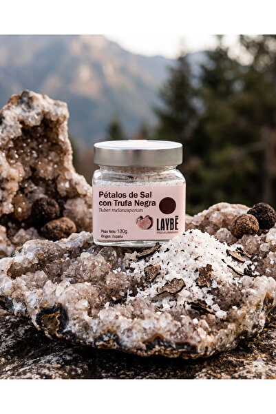 Laybe Fulgi de sare cu trufe negre 100 g – borcan de sticlă