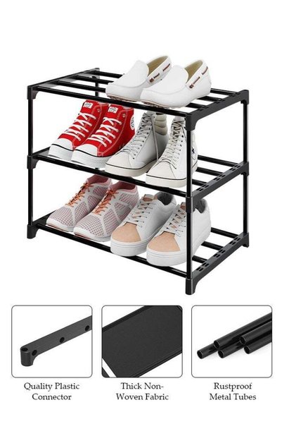 Generic Brand DUNISO 3 Tier Expandable Shoe Storage Rack, Shoe Organizer,Adju...