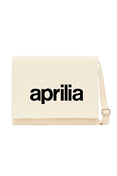 CrowsGate Aprilia Tekst Logo Krem Kurirska Torba Krem Platnena Kurirska Torba