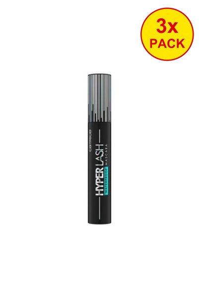 Catrice 3x PACK Hyper Lash Waterproof Mascara 010 - Black, 11 ml,