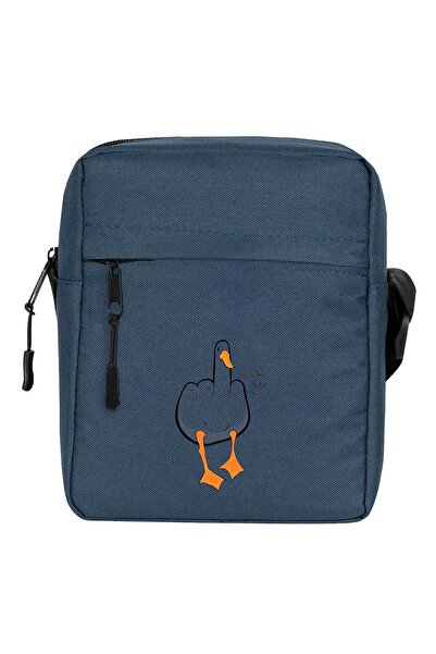 CrowsGate Geantă de umăr Duck You Culoare bleumarin