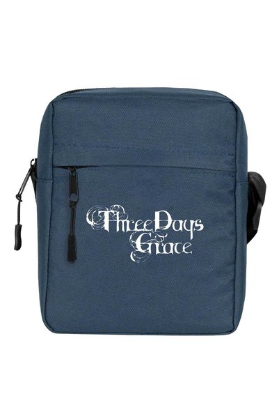 CrowsGate Three Days Grace Logo Text Shoulder Bag Navy Blue Color