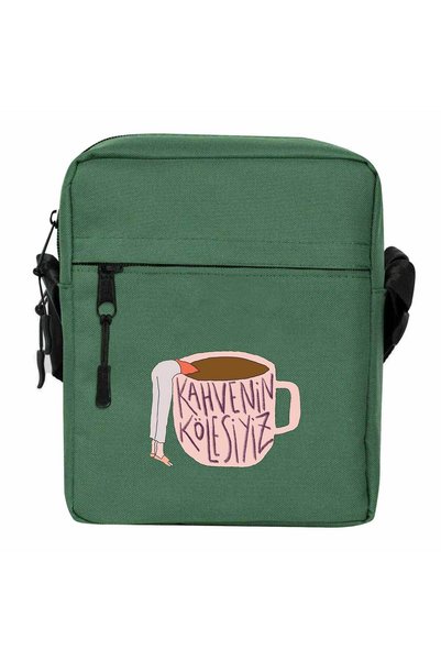 CrowsGate Mi smo sluge kafe, torba za rame zelene boje