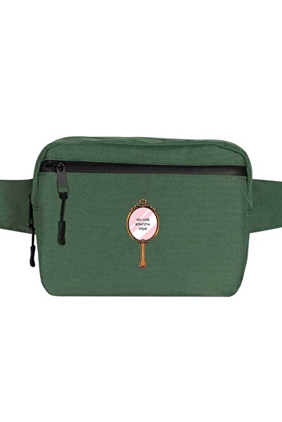 CrowsGate Te vezi frumoasă, geantă Bel de culoare verde.