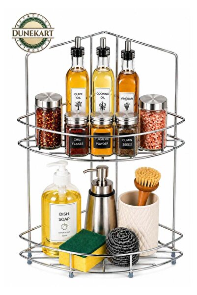 Generic Brand Dunekart 2-Tier Stainless Steel Kitchen Organizer – Modular Kit...