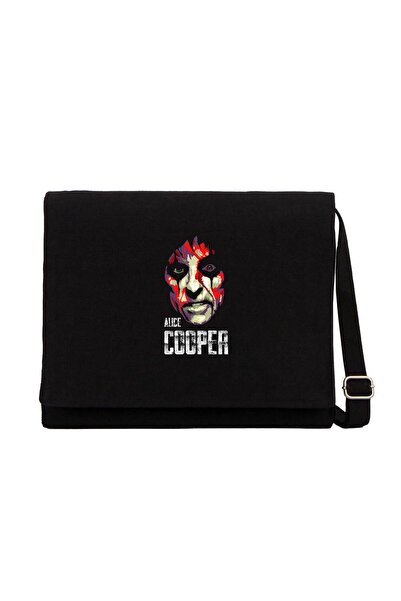 CrowsGate Alice Cooper Silhouette Black Canvas Messenger Bag