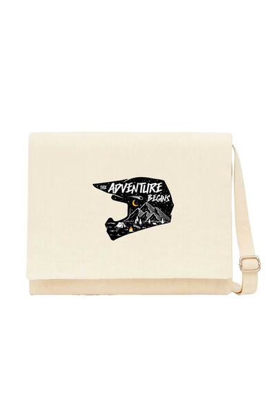 CrowsGate The Adv Entura Begins Cream Messenger Bag Cream Canvas Messenger Bag