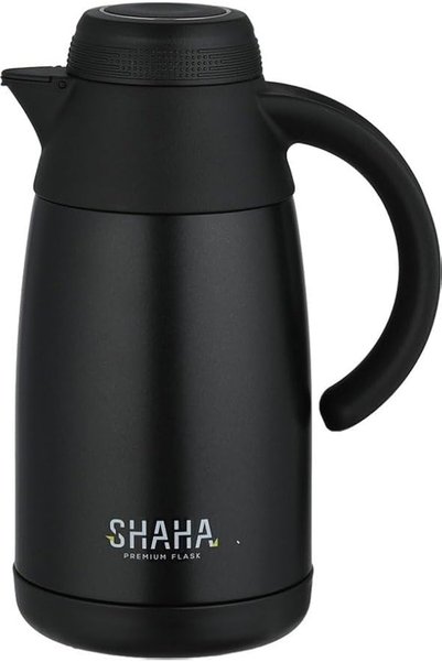 SHAHA Stainless Steel Vaccum Flask, 800 ml Capacity, Black