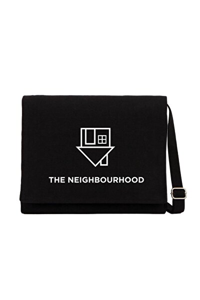 CrowsGate The Neighborhood Logo Text Black Canvas Messenger Bag