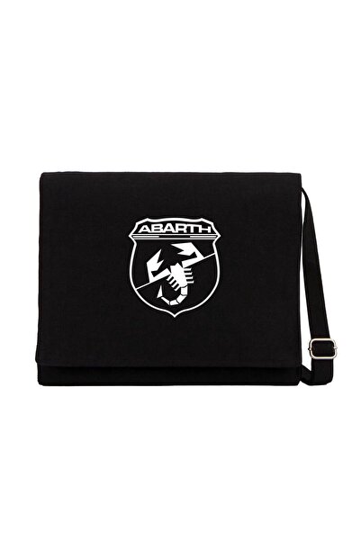 CrowsGate Abarth beli logo crna kurirska torba crna platnena kurirska torba