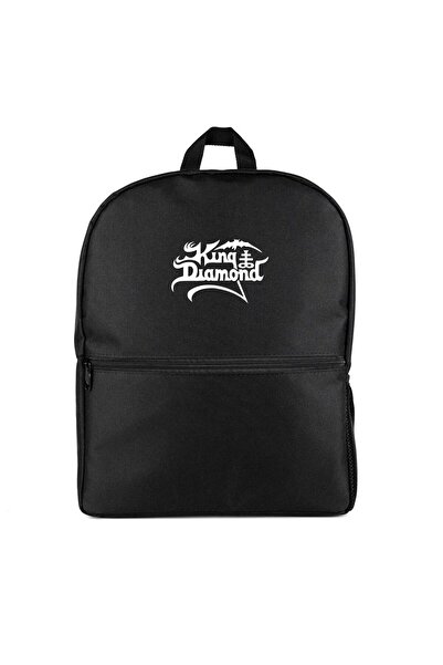 CrowsGate King Diamonds White Logo Backpack Black Color