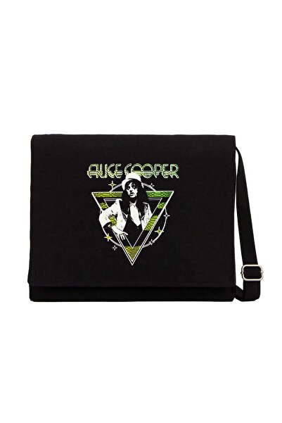 CrowsGate Alice Cooper Welcome to My Nightmare Black Canvas Messenger Bag