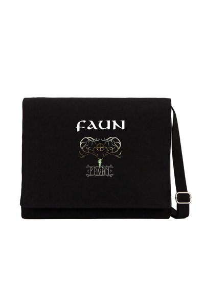 CrowsGate Faun Pagan Black Canvas Messenger Bag