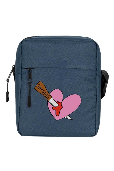 CrowsGate Seen Shoulder Bag Navy Blue Color