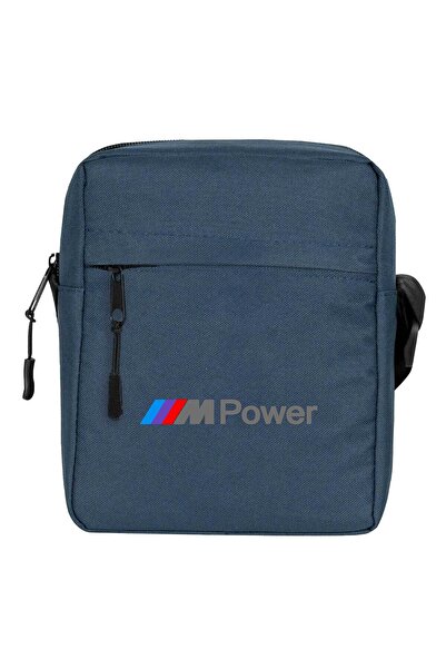 CrowsGate Bmw m Power Text Shoulder Bag Navy Blue Color