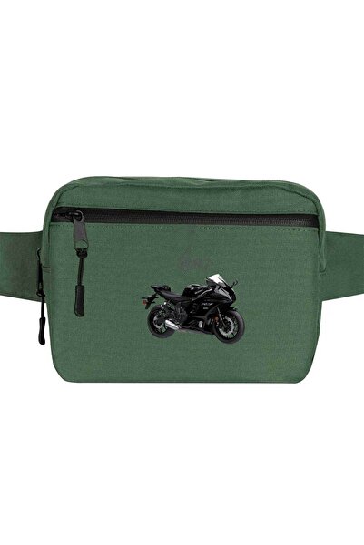 CrowsGate Yamaha R7 crna torba za struk zelene boje