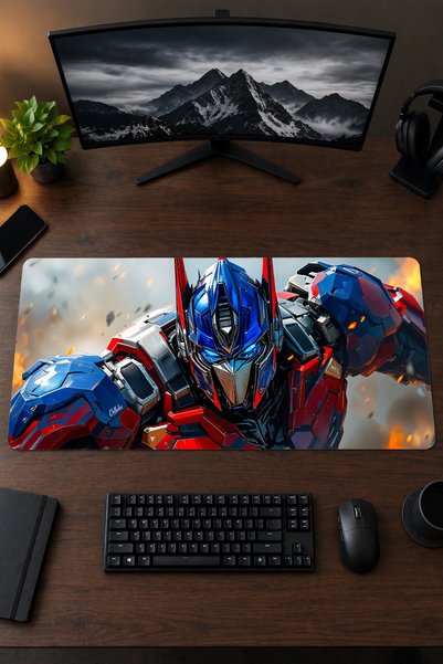 Lienza Optimus Prime 40x90 Gaming Oyuncu Mouse Pad Kaymaz Kauçuk Taban Büyük ...