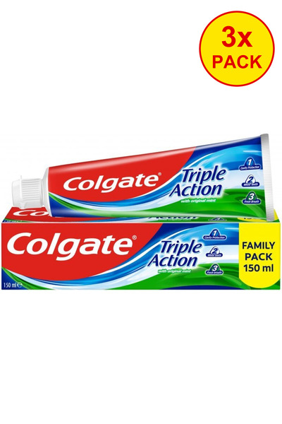 Colgate 3x PACK Triple Action Toothpaste 150ml