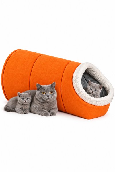 Nerotex Alaska Model Kedi Dogum Yatağı Anne Ve 4 Yavrusu