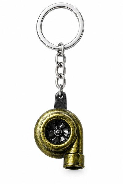 GMA KEYS Ключодържател с турбо двигател, автомобилен аксесоар, жълт метален, ...