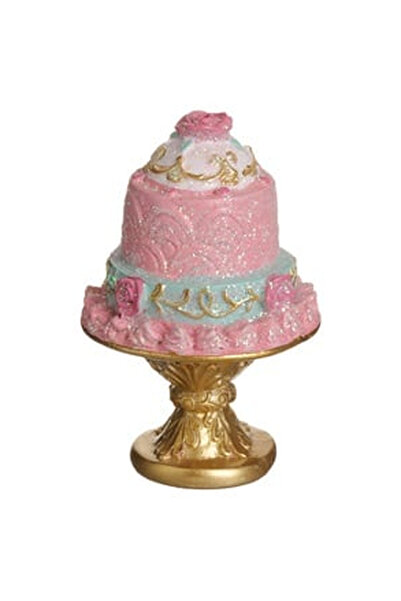 OEM Christmas Decoration Pastel Cake with Gold Base Ø7x11cm