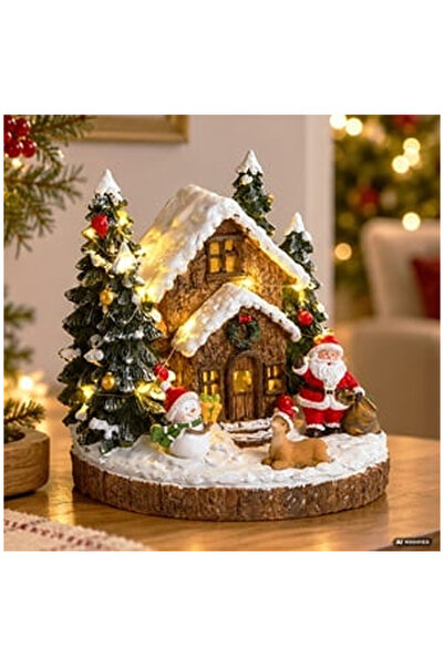 OEM !Santa Claus LED 20CM HOUSE SHOW