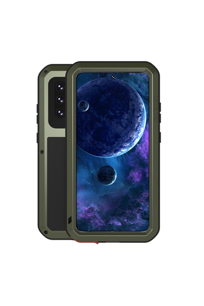 LOVE MEI Husă pentru Samsung Galaxy A52/A52s, blindată cu sticlă, verde