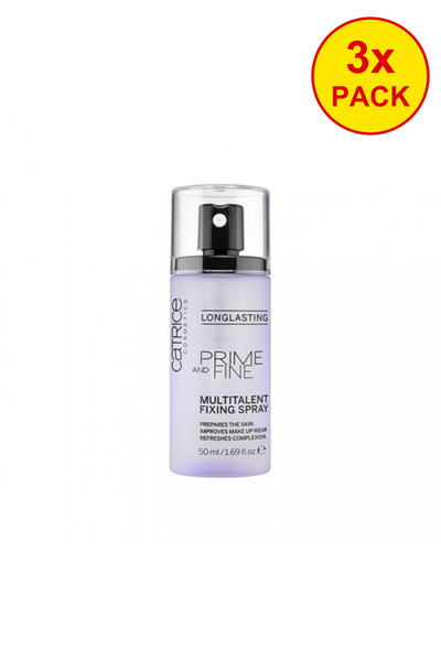 Catrice 3x PACK Prime and Fine Multitalent Fixing Spray (Makeup Setting Spray)