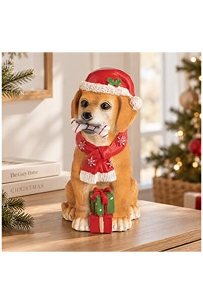 OEM Christmas Decoration Labrador with Hat 25cm