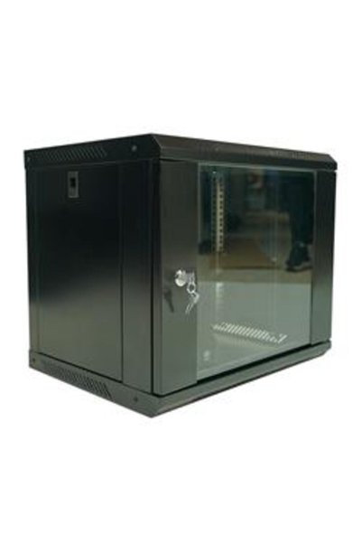 Rack ShakkkMarket Racksan ML-6409S 9U Duvar Tipi Kabinet (450-530-400) Raf+Fan+Priz