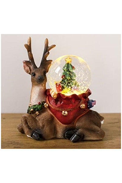 OEM Glob de Zapada Decorativ de Craciun cu Ren & LED 9x6x10cm