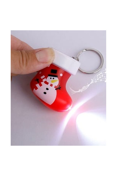 OEM Christmas Keyring Little Boot with Sound & Light 5cm
