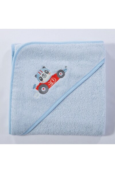 Nef Nef Homeware Nef-Nef Super Boy Βρεφική Πετσέτα με Κουκούλα, Γαλάζιο, Βαμβ...