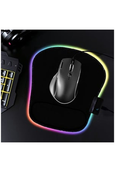 OEM Gaming Mouse Pad with LED Colorful Changing Light 23.5x21.3cm