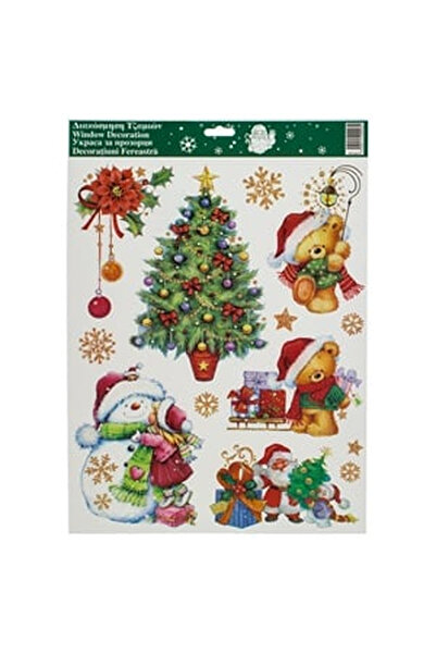 OEM Autocolante Decorative de Craciun Ursuleti Om de Zapada & Brad 30x42cm