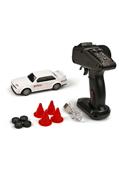 Gepettoys RC BMW Mercedes Beyaz Şarjlı Işıklı Drift Aracı 11cm Şarjlı