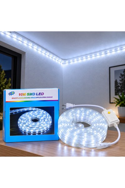 EGROSS Bandă LED alb rece de 10m