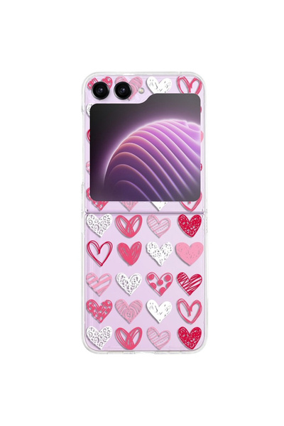 XGSM Husă rigidă pentru Samsung Galaxy Z Flip 5 5G, Inimi