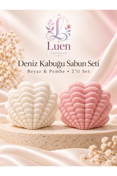 Luen Cosmetics Deniz Kabuğu Sabun Seti Çakra ve Bebek Pudrası Kokulu Shea Yağ...