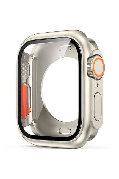 XGSM Carcasă completă 2 în 1 + Sticlă securizată pentru Apple Watch 7/8/9 41M...