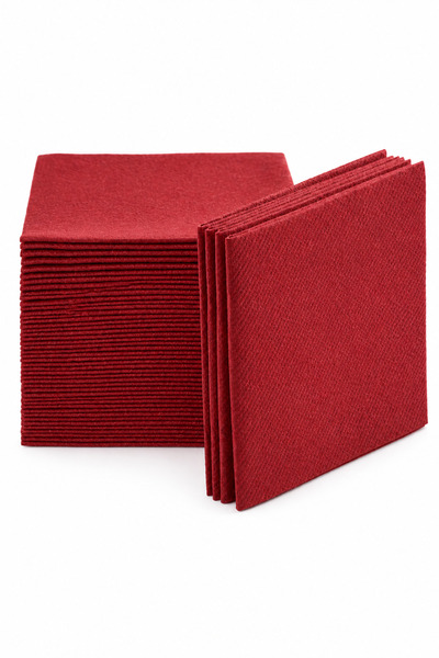NapkinStore ( Bordo ) Kokteyl Kumaş Dokulu Peçete 20*20 1/4 katlı - 24 Adet